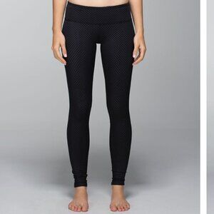 Lululemon Wunder Under Pant‎ Legging Biggy Dot Printed Black Deep Coal size 6